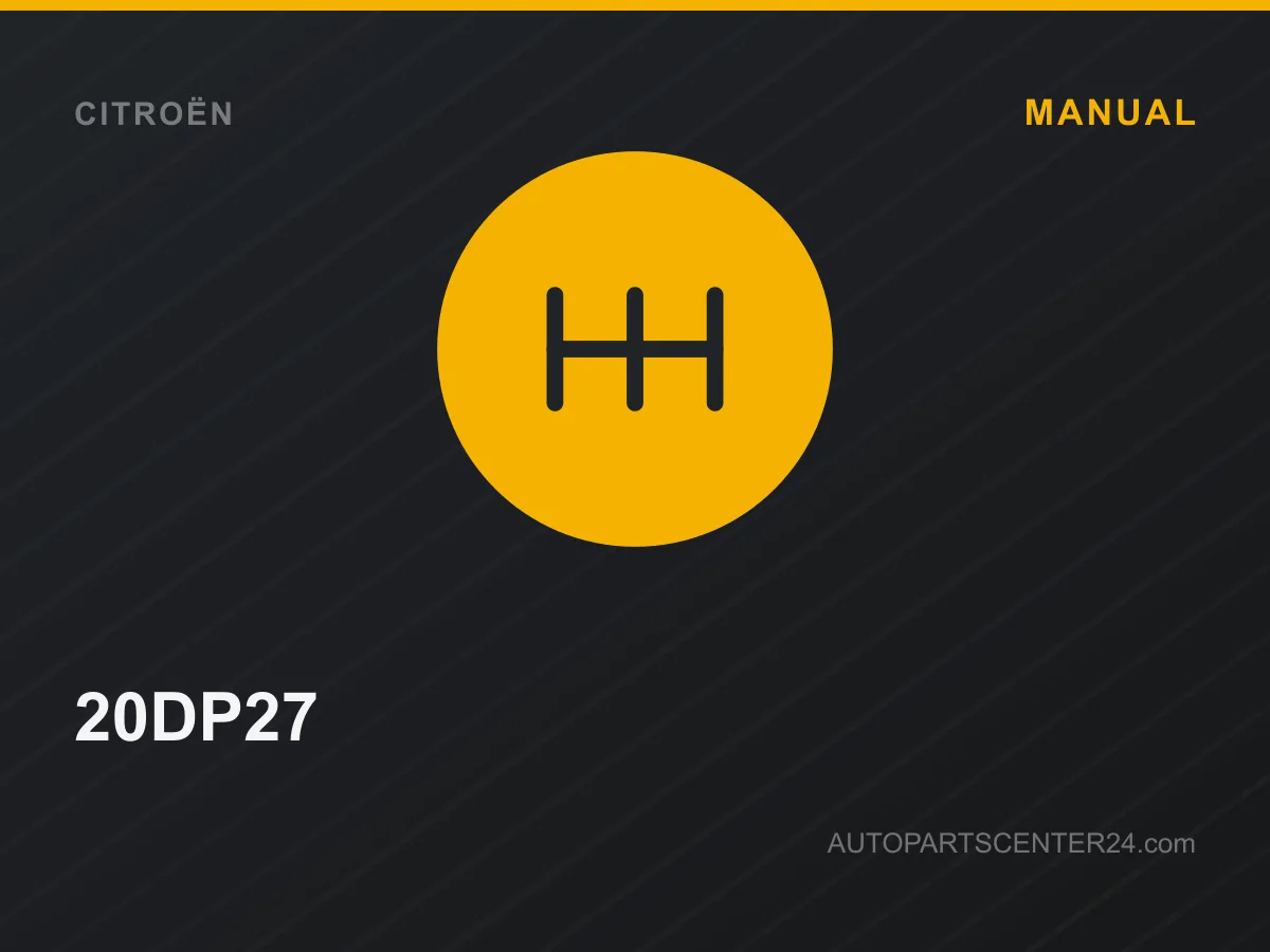 20DP27 Växellåda [Citroën Xsara Break]