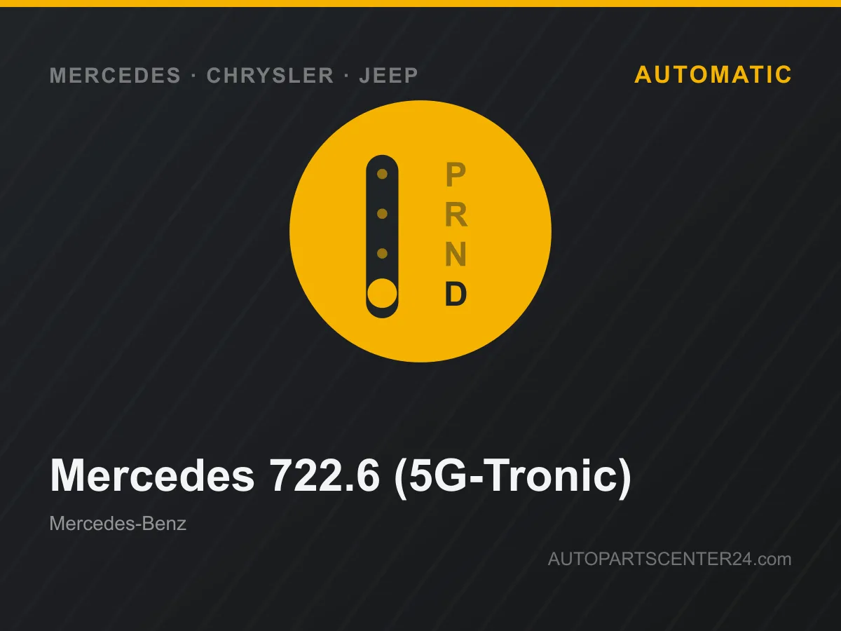 Mercedes 722.6 (5G-Tronic) automatic gearbox – schematic of the gearbox type, current photos sent with the quote