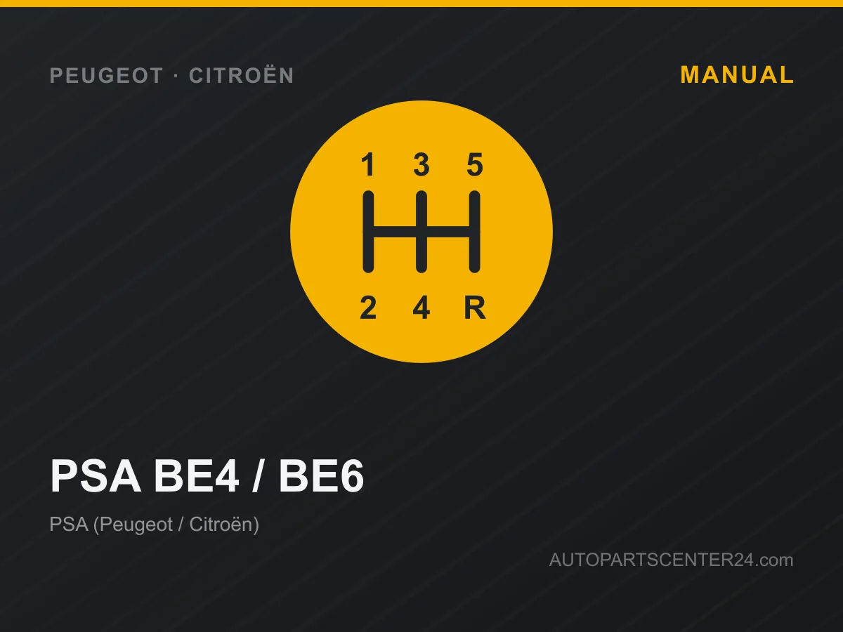 PSA BE4 / BE6 Schaltgetriebe