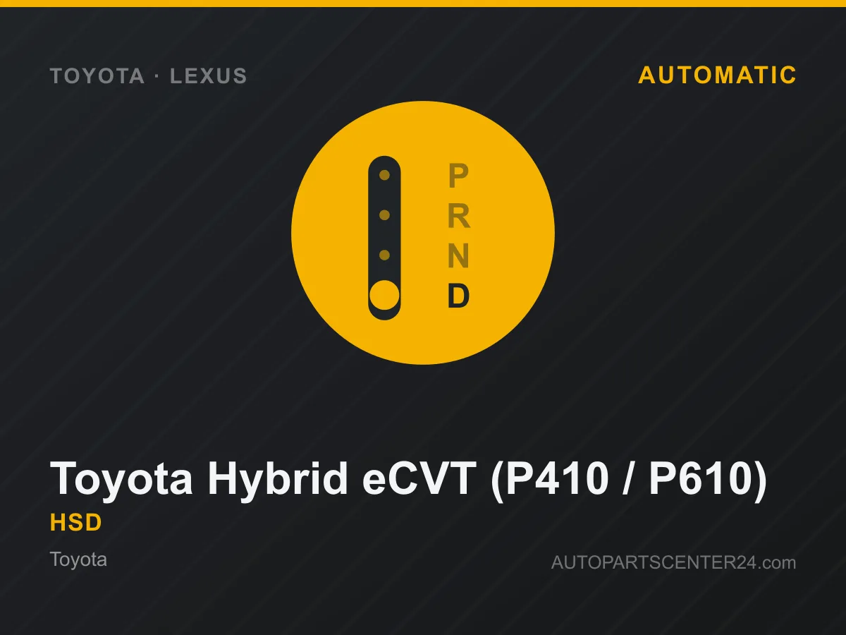 Toyota Hybrid eCVT (P410 / P610) stufenloses CVT-Getriebe – Schemabild des Getriebetyps, aktuelle Fotos mit dem Angebot